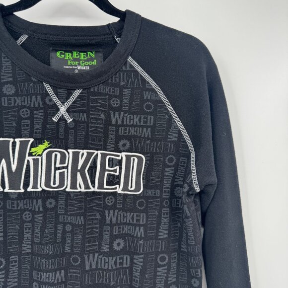 Musical WICKED Twilled Stitched embroidered size small Sweatshirt The Wonderful - Picture 2 of 7